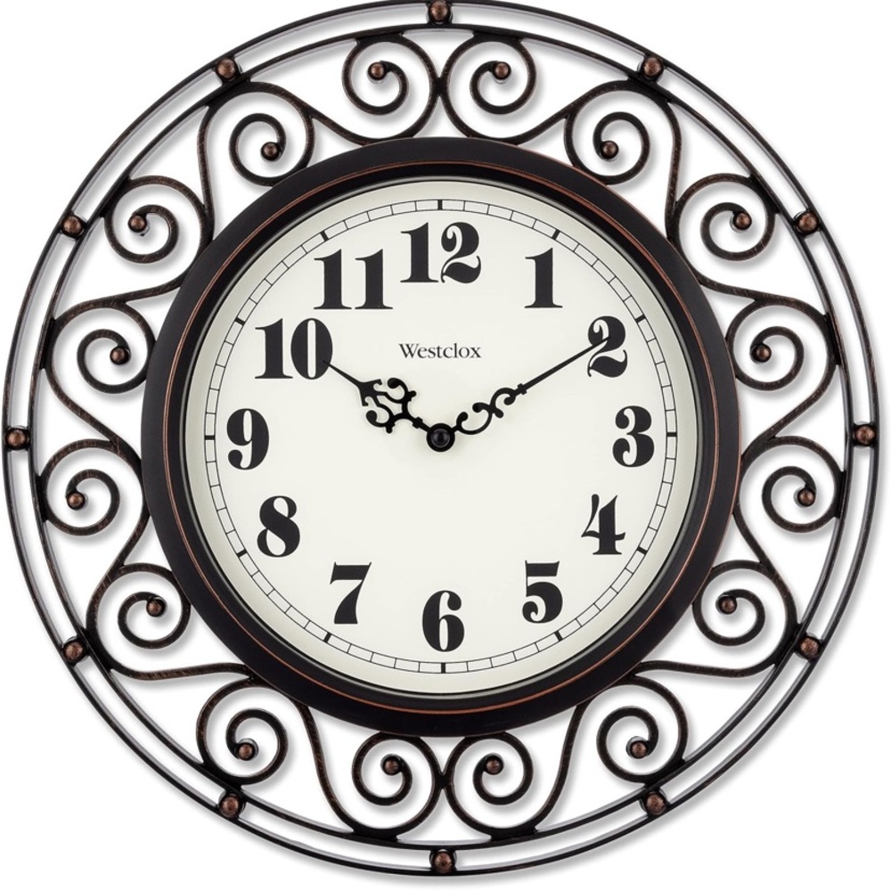 Westclox Wall Clock Rubbed Bronze Finish